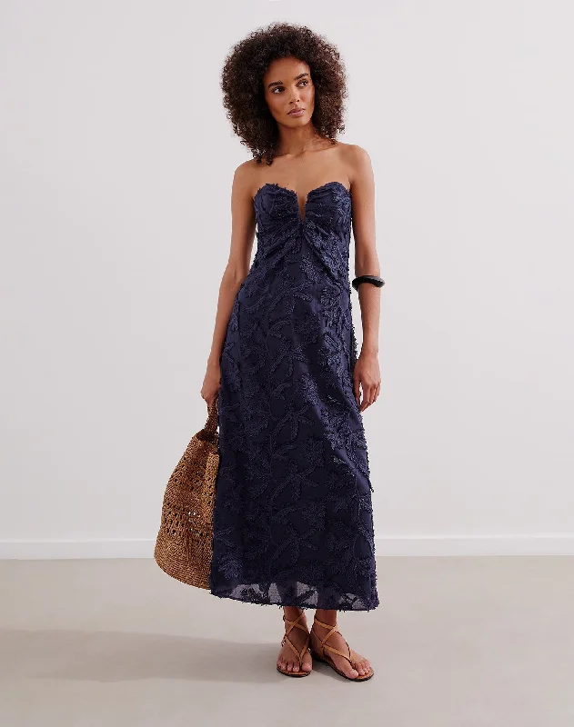 Zhen Long Dress - Indigo