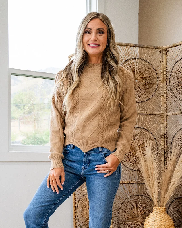 Kimmy Cable Knit Sweater - Mocha