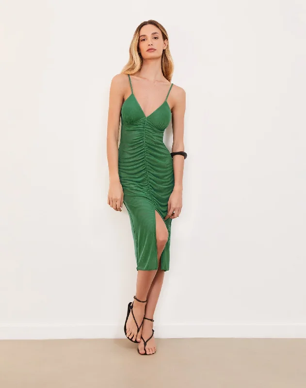 Sheer Diana Midi Dress - Aspen