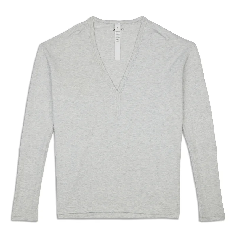 Back In Action V-Neck Long-Sleeve Shirt - Resale