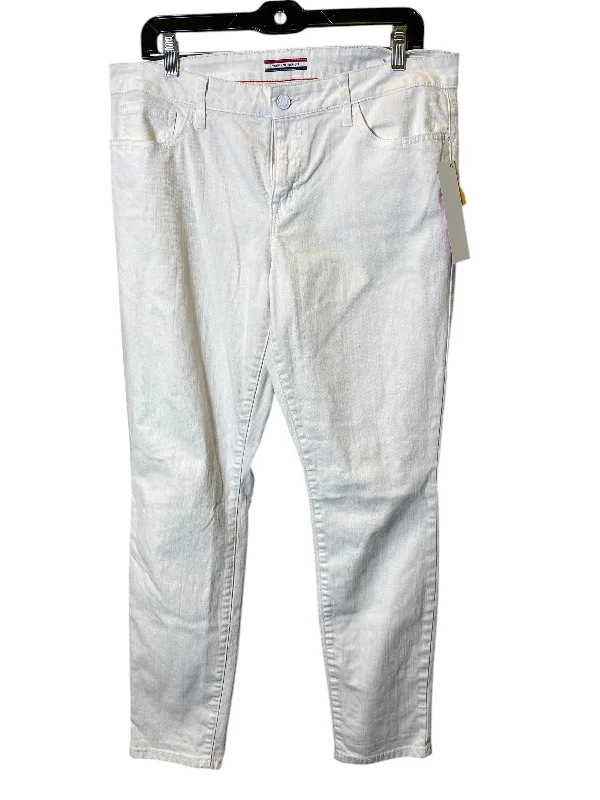 Jeans Straight By Tommy Hilfiger In White, Size: 12