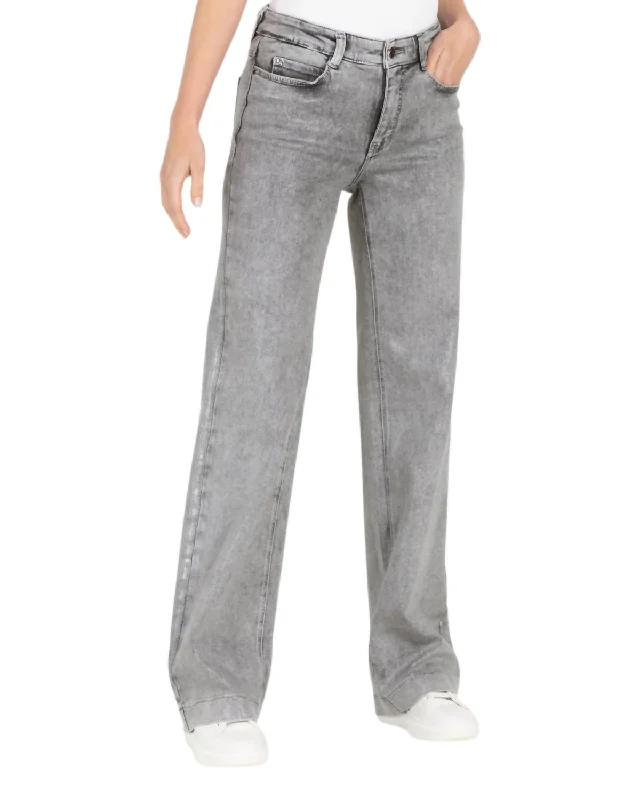 Women's Dream Wide Metallic Jeans In Silver