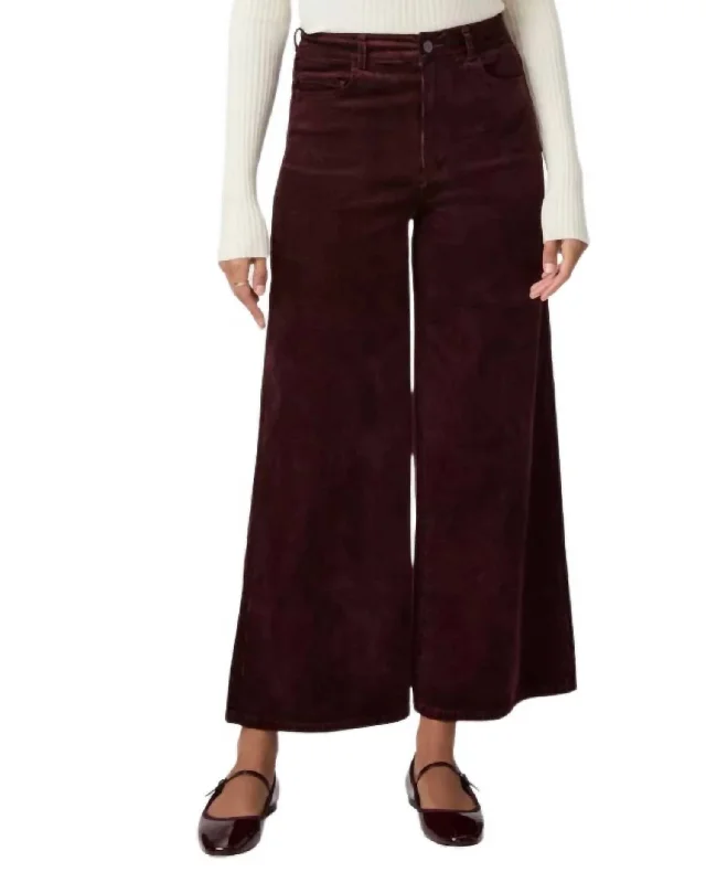 Harper Ankle Jeans In Dark Oxblood