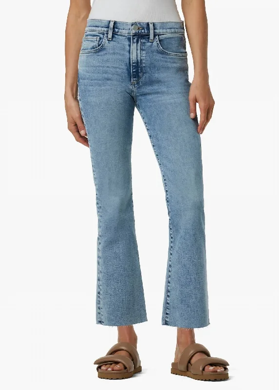 Callie Cropped Bootcut Crop Jeans In Blue