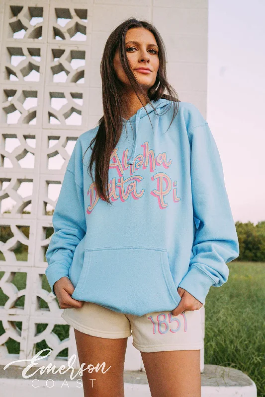 Alpha Delta Pi Groovy Font Sweat Set