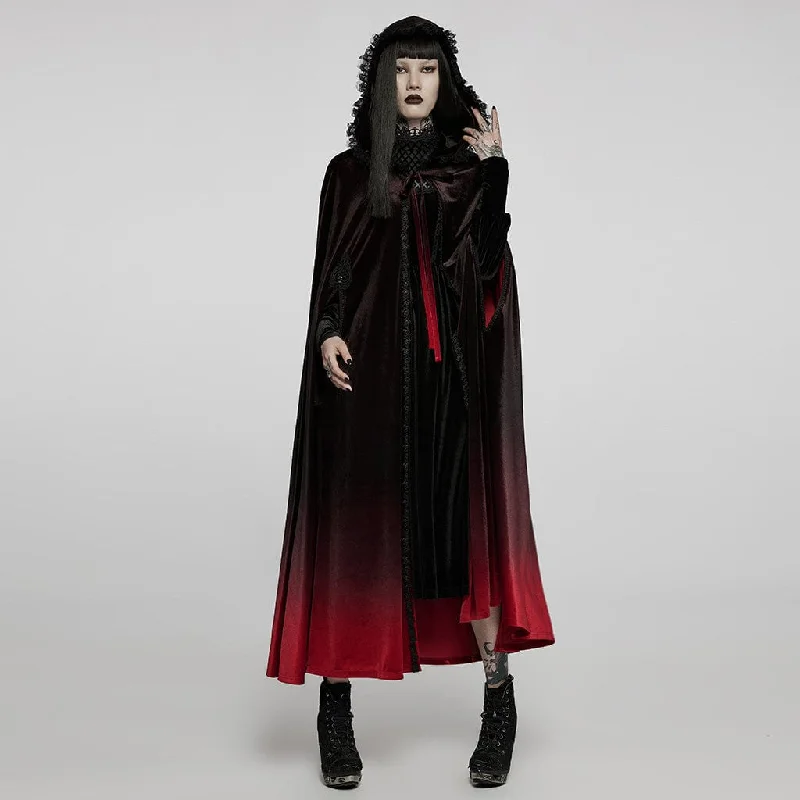 Women's Gothic Vintage Gradient Long Cloak