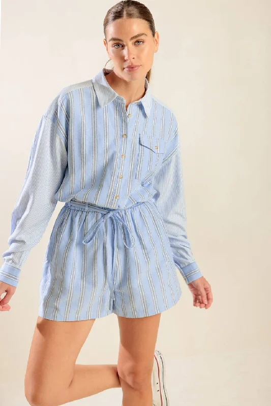 HOLD ME CLOSE WOVEN ROMPER