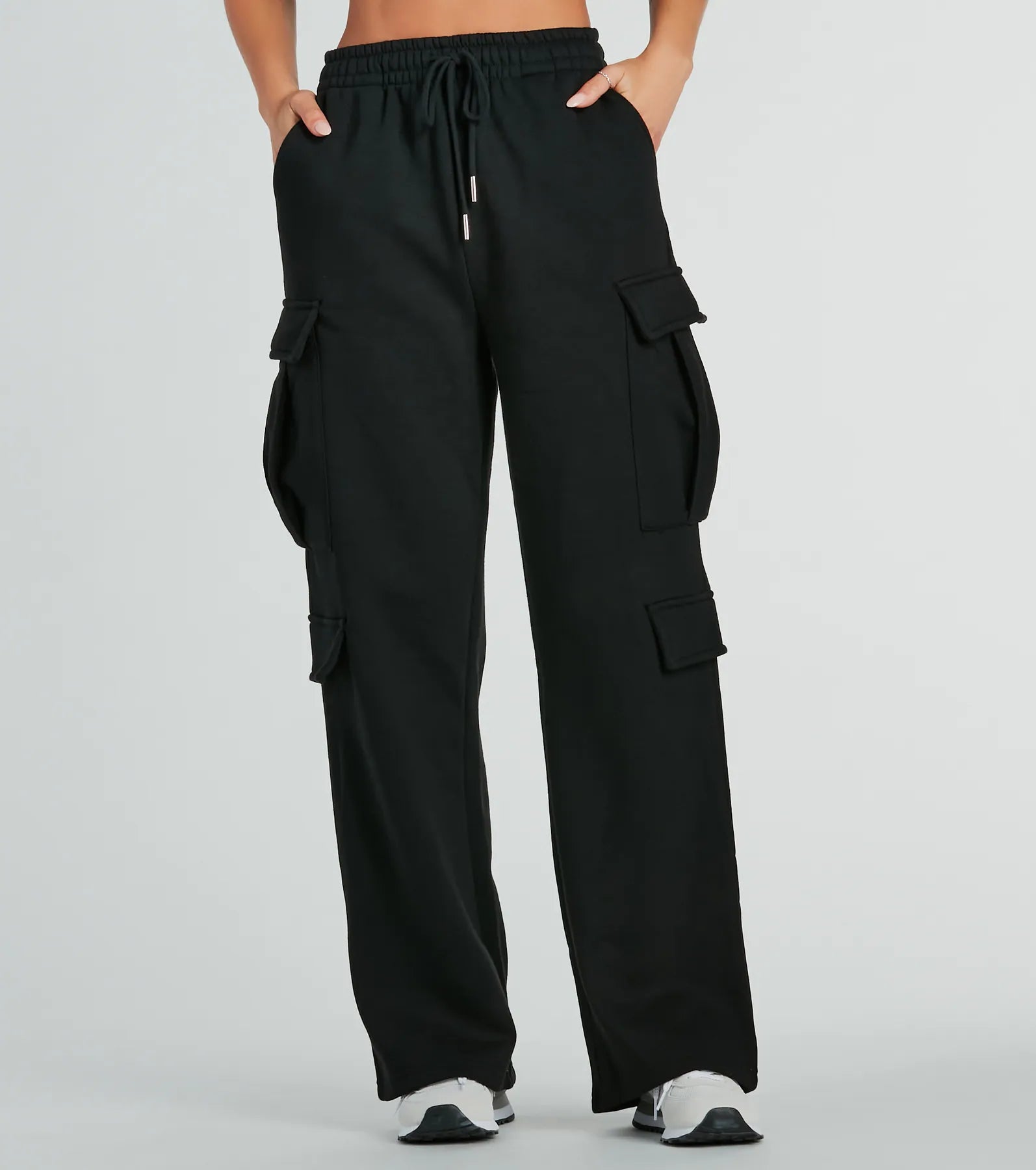 Kicking Back Cargo Wide-Leg Sweatpants