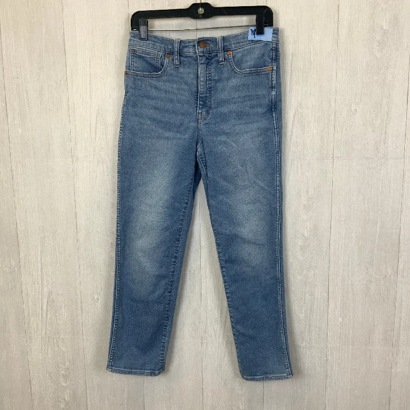 Jeans Straight By Madewell In Blue Denim, Size: 4