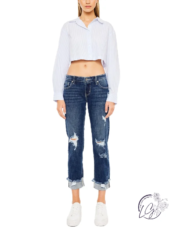 Liv Mid Rise Boyfriend Jeans By Kancan