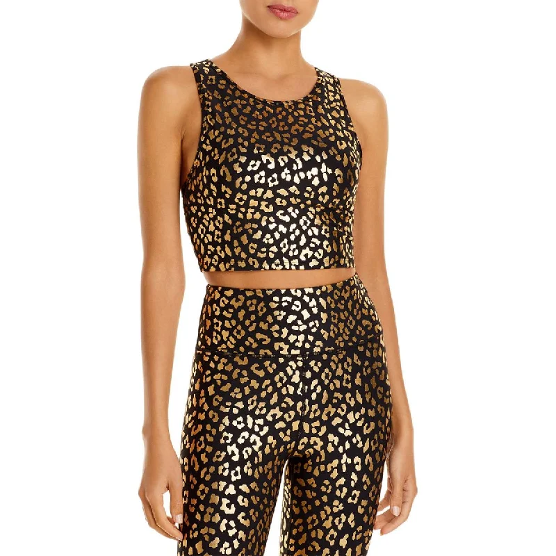 Longline Womens Animal Print Padded Sports Bra