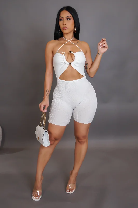 Steal Your Heart  Romper - White