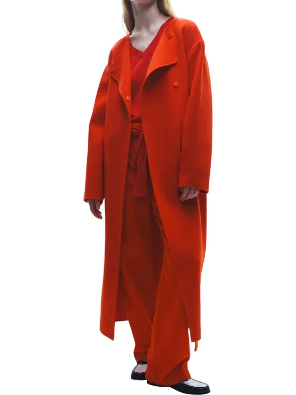 Aspen Wool Coat In Poppy Red