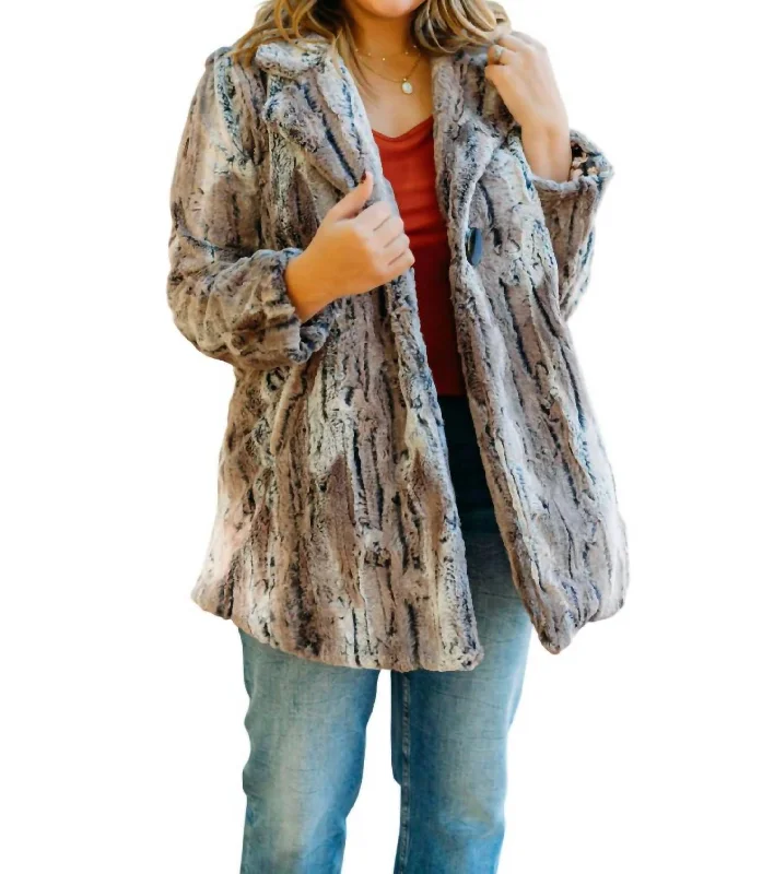 Fur Coat In Pewter