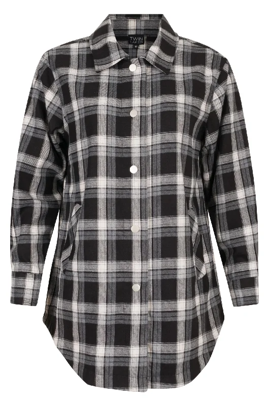 Brushed Checks Jacket | Taupe Black Check | 6355ZZ