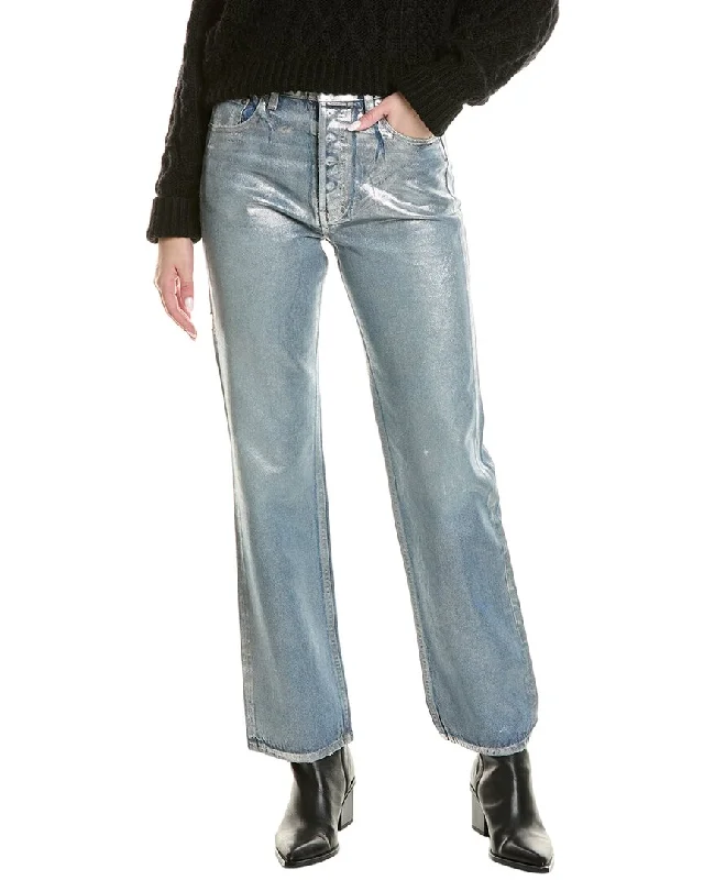 EB DENIM High-Rise Silver Straight Jean